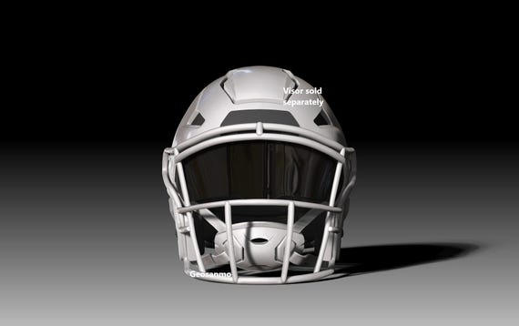 Riddell ホワイト ヘルメット フルフェイスマスク付き NFL Riddell AXIOMヘルメット用フェイスマスクパックII Geosanmo 3D