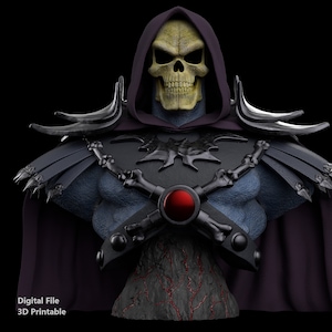 Modello stampabile 3D di busto scheletrico - File digitale