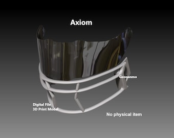 Visor and Facemask II for NFL Riddell AXIOM Helmet 3D print model - Digital File