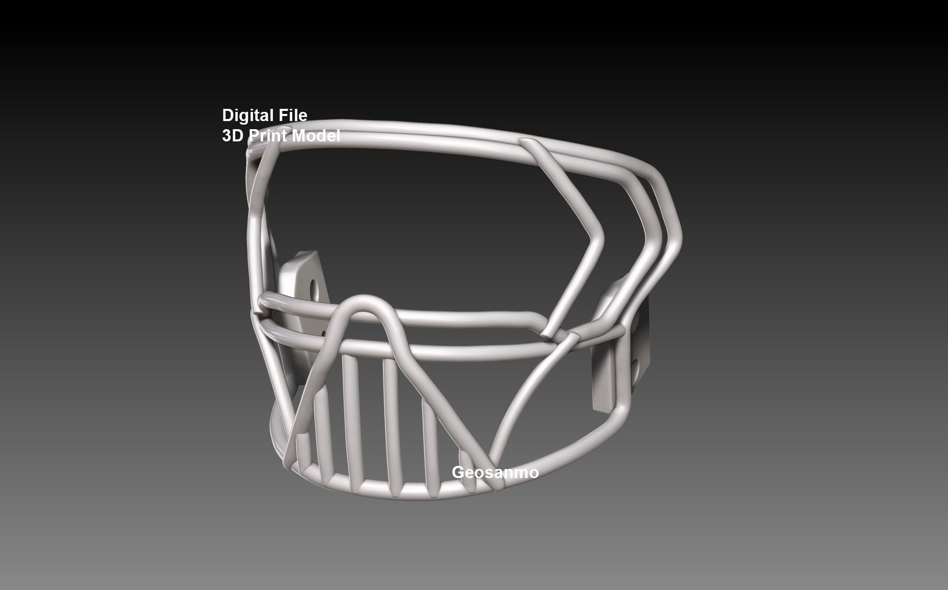 NFL Riddell AXIOMヘルメット用フェイスマスクパックVIII Geosanmo 3D