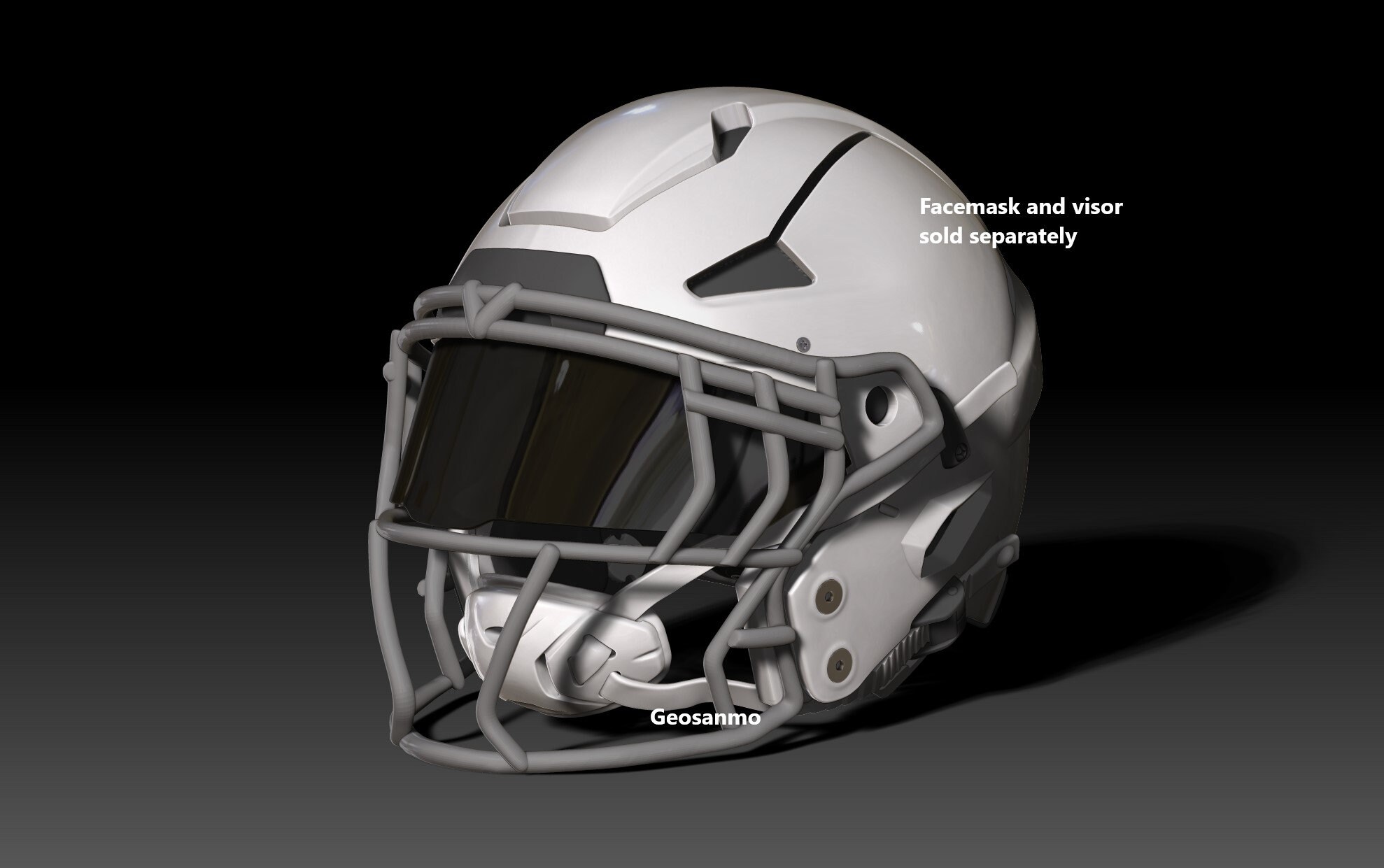 NFL Riddell AXIOMヘルメット（パッド付き）3Dプリントモデル