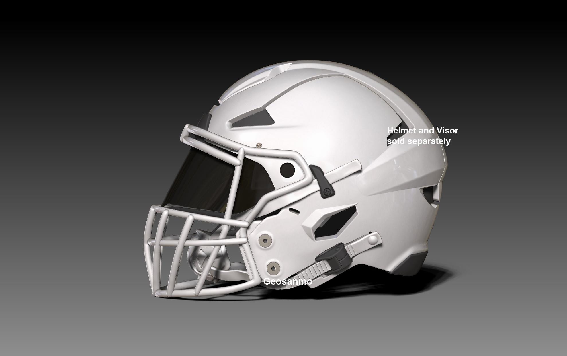 NFL Riddell AXIOMヘルメット用フェイスマスクパックIII Geosanmo 3D