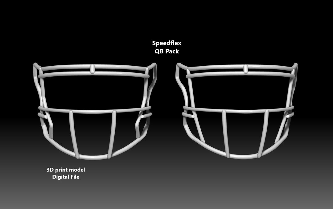 ヘルメット Riddell Speedflex Facemask Facemask Quarterback Pack for Riddell SPEEDFLEX Helmet 3D Print