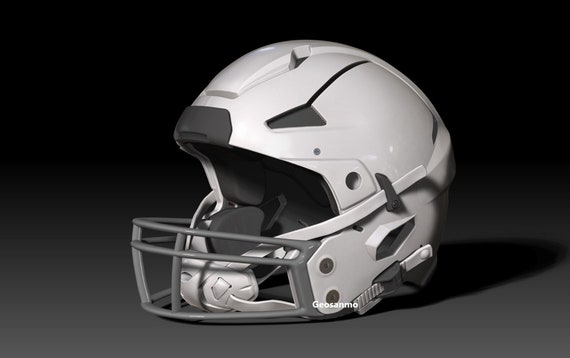 NFL Riddell AXIOM ヘルメット（パッド付き）3D プリント可能モデル