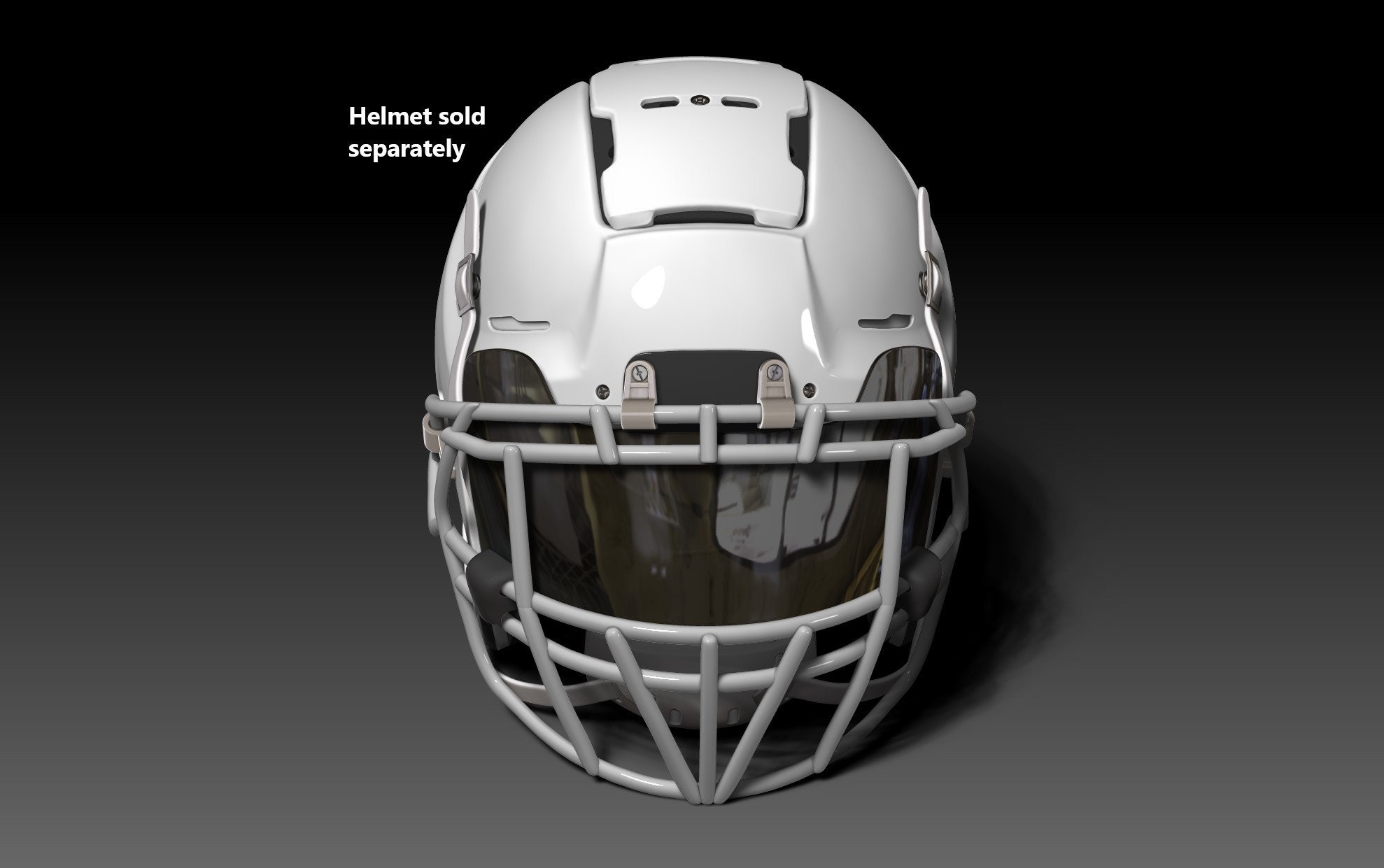 アメリカンフットボール ヘルメットフェイスマスク グレー Schutt F7ヘルメット用OakleyバイザーおよびフェイスマスクII – 3D