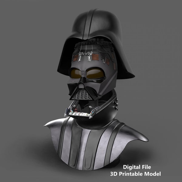 Darth Vader helmet ROTJ reveal, Stand, Anakins head and Damaged Helmet 3D print model - Digital File
