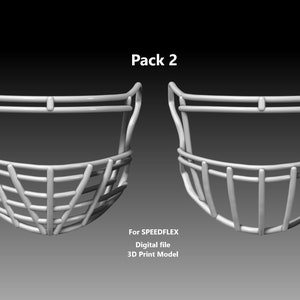 Facemask pack 2 for Riddell SPEEDFLEX helmet 3D print model 3D print model - Digital File