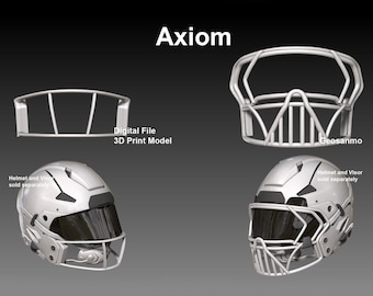 Facemask Pack VIII for NFL Riddell AXIOM Helmet Geosanmo 3D print model - Digital File