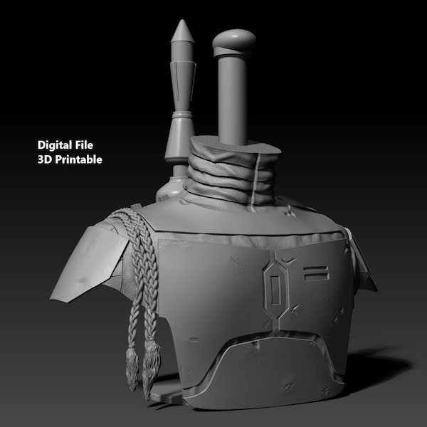Long Stand for Boba Fett Helmet Original Trilogy 3D print model - Digital File