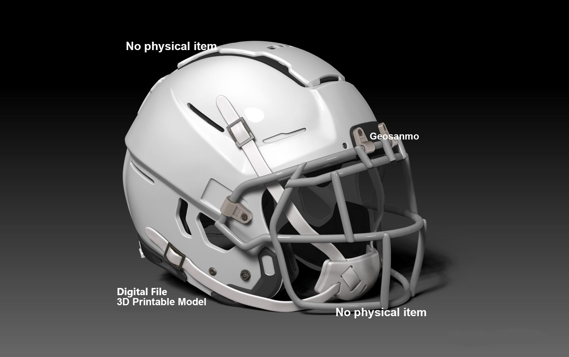 NFL Schutt F7 2.0 ヘルメット（パッド付き）3Dプリントモデル