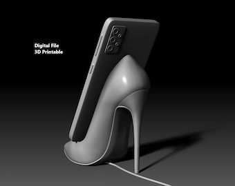 High Heels pumps Stand for Mobile 3D printable model - Digital File