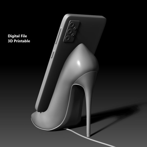 High Heels pumps Stand for Mobile 3D printable model - Digital File