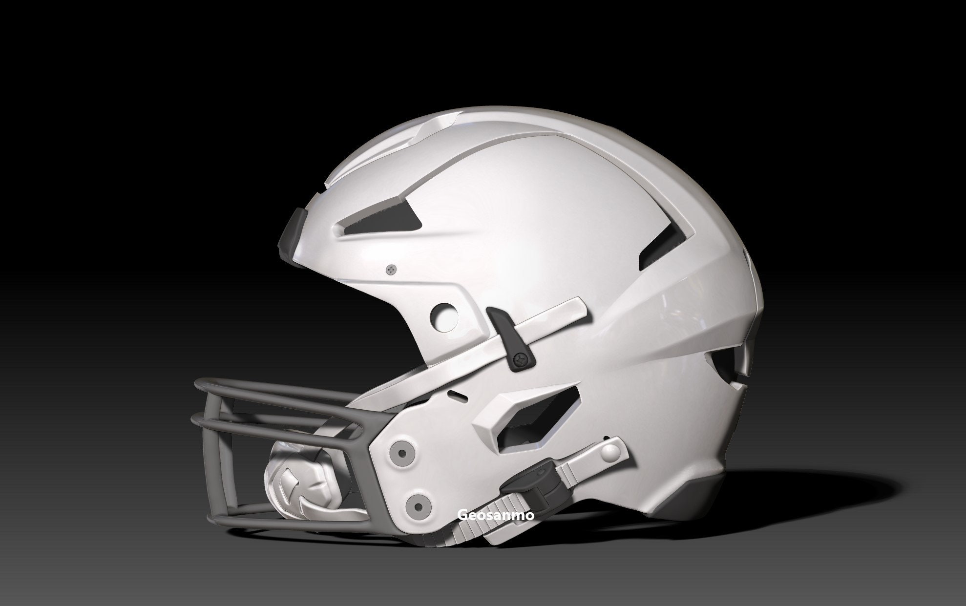 NFL Riddell AXIOMヘルメット（パッド付き）3Dプリントモデル