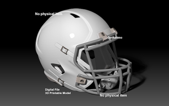 NFL リデル スピード ヘルメット（パッド付き）3D プリント可能モデル