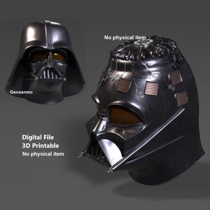 Darth Vader ANH-hjälm - Bärbar 3D-utskrivbar modell (digital fil) stativ ingår