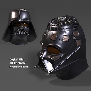Darth Vader Helmet ANH wearable and stand with chest armor 3D printable model - Digital File