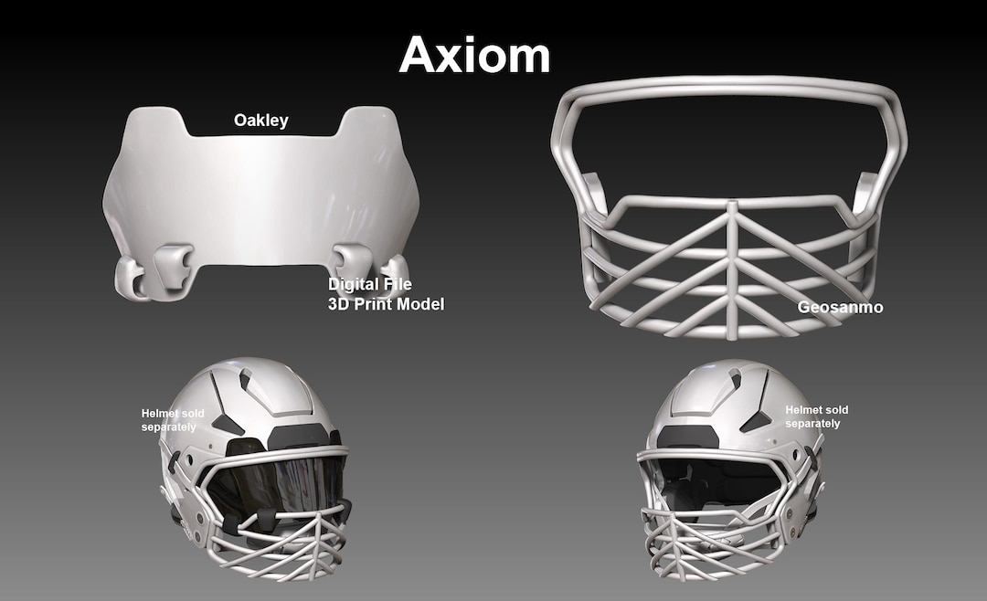 NFL Riddell AXIOM ヘルメット用 Oakley バイザーとフェイス
