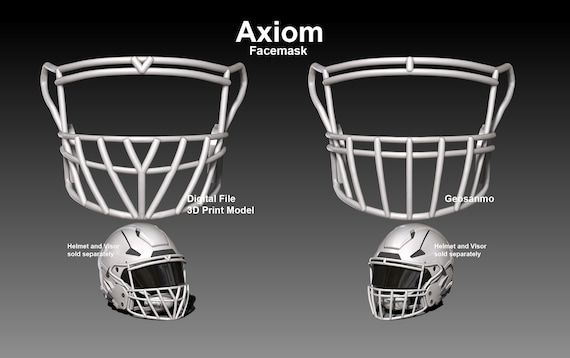 NFL Riddell AXIOMヘルメット用フェイスマスクパックIII Geosanmo 3D