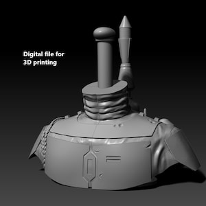 Soporte corto para el modelo imprimible en 3D del casco de Boba Fett - Archivo digital