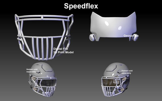 Shoc Zero G+ Visor VIPER Clips and Facemask XII for Riddell