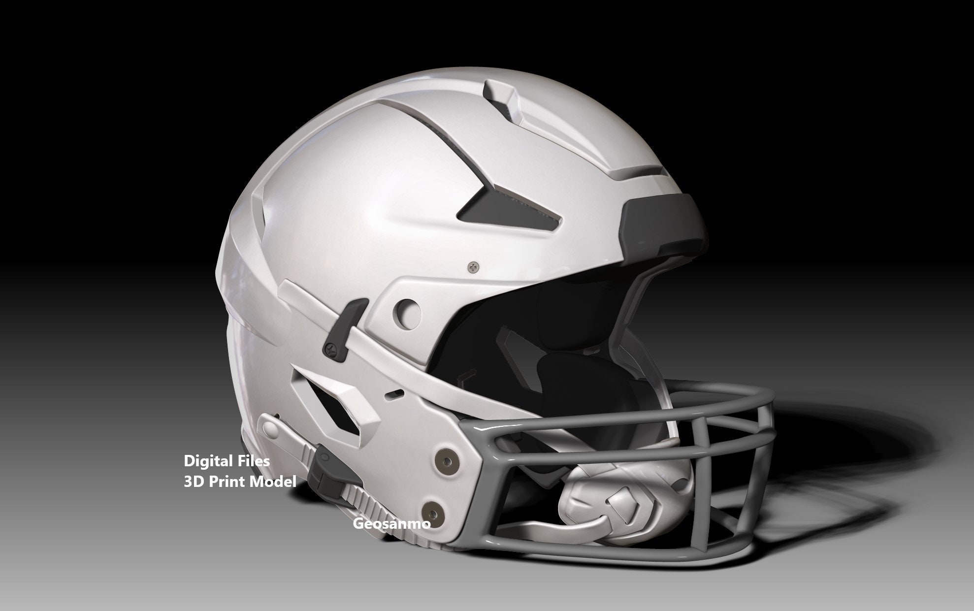 NFL Riddell AXIOMヘルメット（パッド付き）3Dプリントモデル