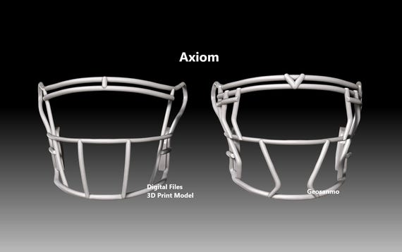 NFL Riddell AXIOMヘルメット用フェイスマスクパックII Geosanmo 3D