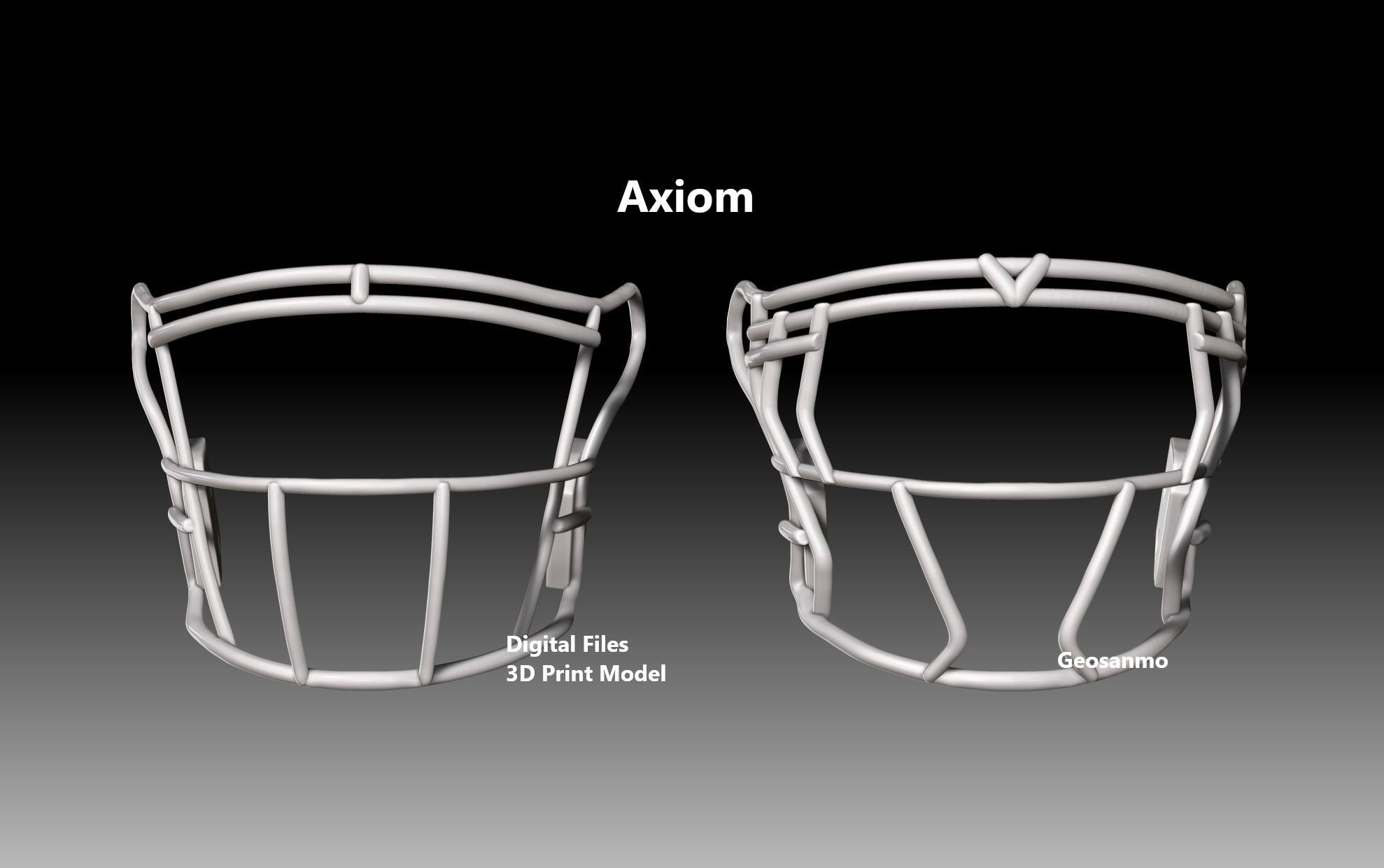 NFL Riddell AXIOMヘルメット用フェイスマスクパックII Geosanmo 3D
