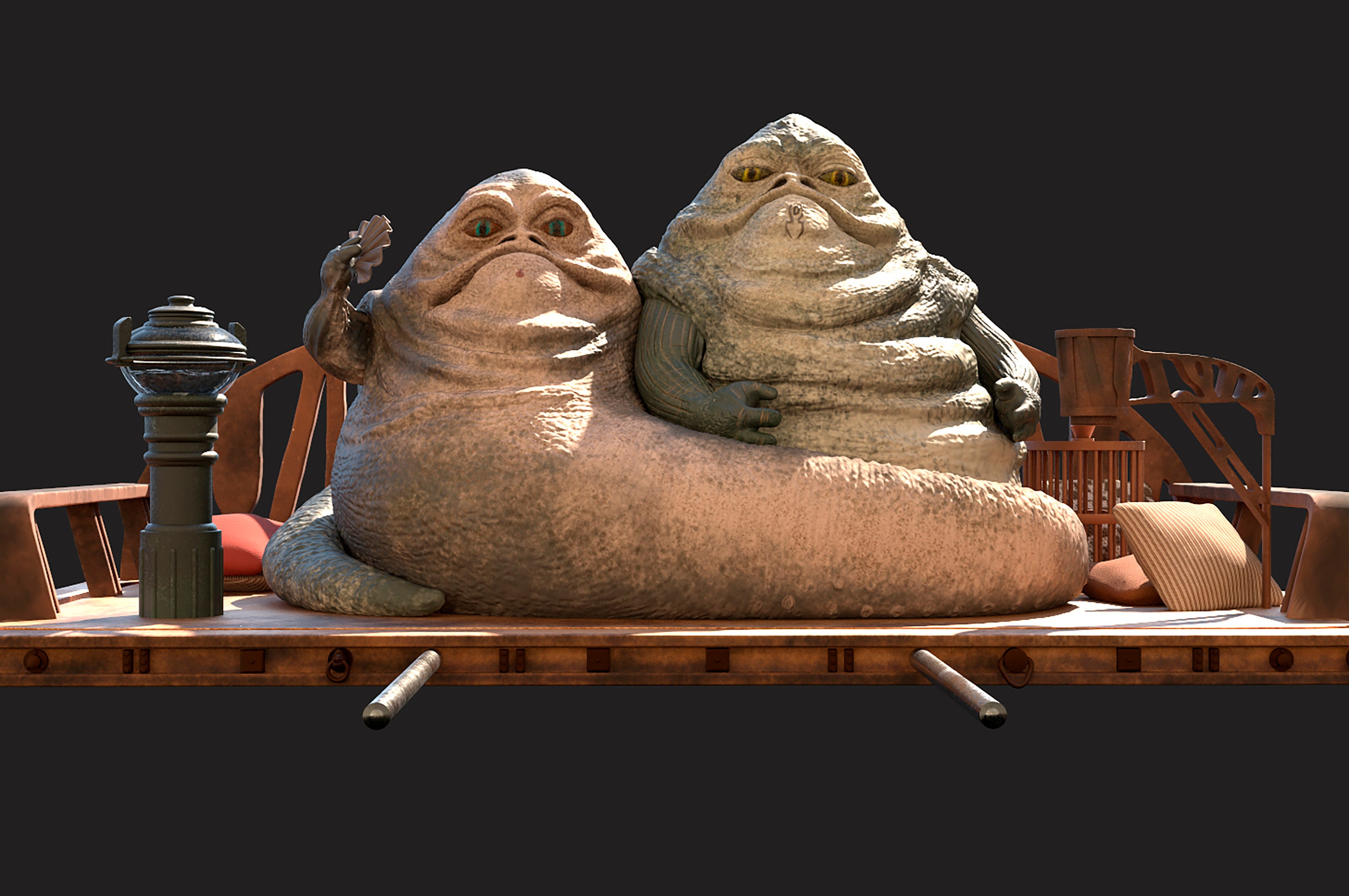 Jabba The Hutt & Princess Leia - STL files for 3D Printing