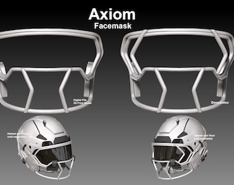 Facemask Pack IV voor NFL Riddell AXIOM-helm Geosanmo 3D-afdrukmodel - digitaal bestand
