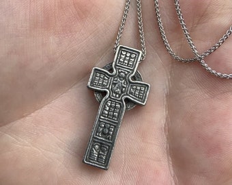 Celtic Cross Pewter Choker Necklace