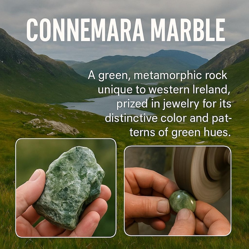Portachiavi rosario irlandese in marmo Connemara - An Paidrin Beag immagine 10