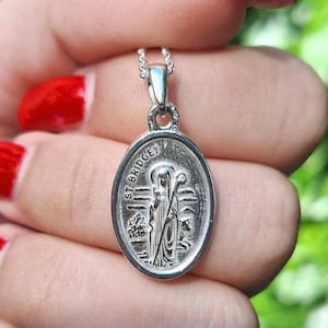 Saint Brigid Medal in Sterling Silver, Religious medal