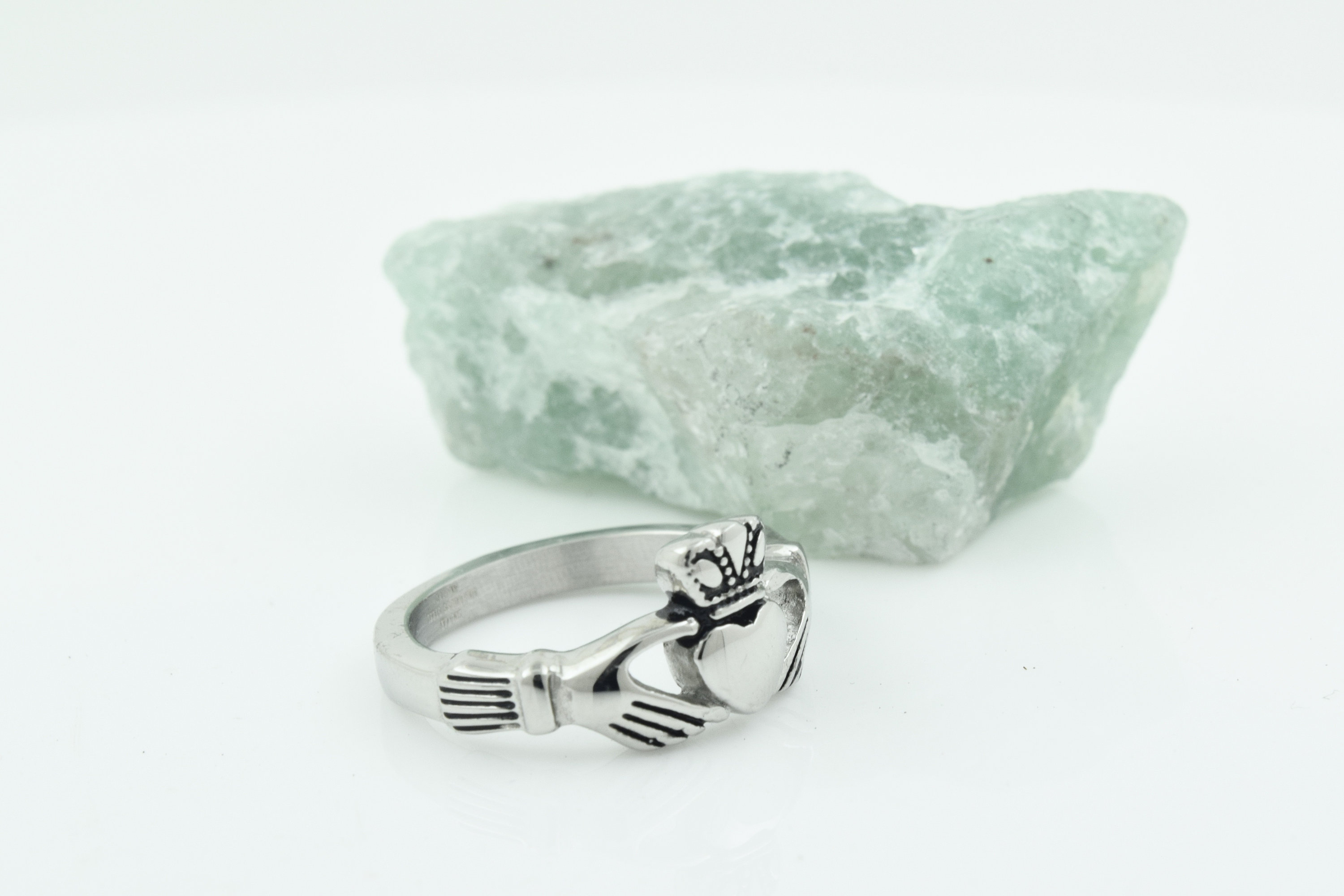 Claddagh Ring in Stainless Steel Irish Ring Heart Ring Clatter Ring Etsy Canada