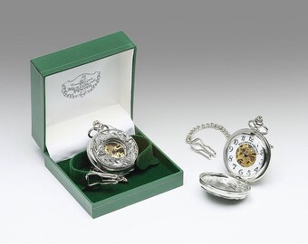 Mullingar Pewter Mechanical Pocket Watch with Kells Design