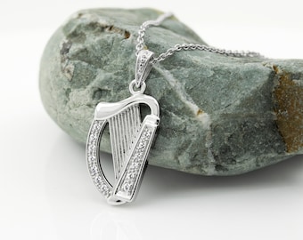 Irish Harp Necklace