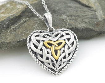 Trinity Knot Necklace Heart