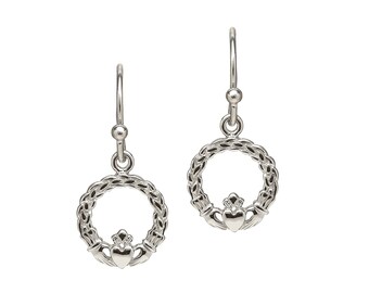 Boucles d'oreilles Claddagh | Bijoux celtiques | Boucles d'oreilles délicates | Cadeau de mariage | Cadeau d'anniversaire | Boucles d'oreilles de tous les jours