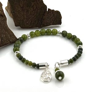 Irische Connemara Marmor Dreifaltigkeits-Charm-Armband, irisches Armband