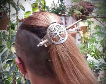 Hairslide with Tree Of Life symbol