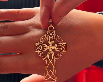 Celtic Cross Necklace Gold Plated