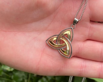 Trinity Knot Pendant Two Tone