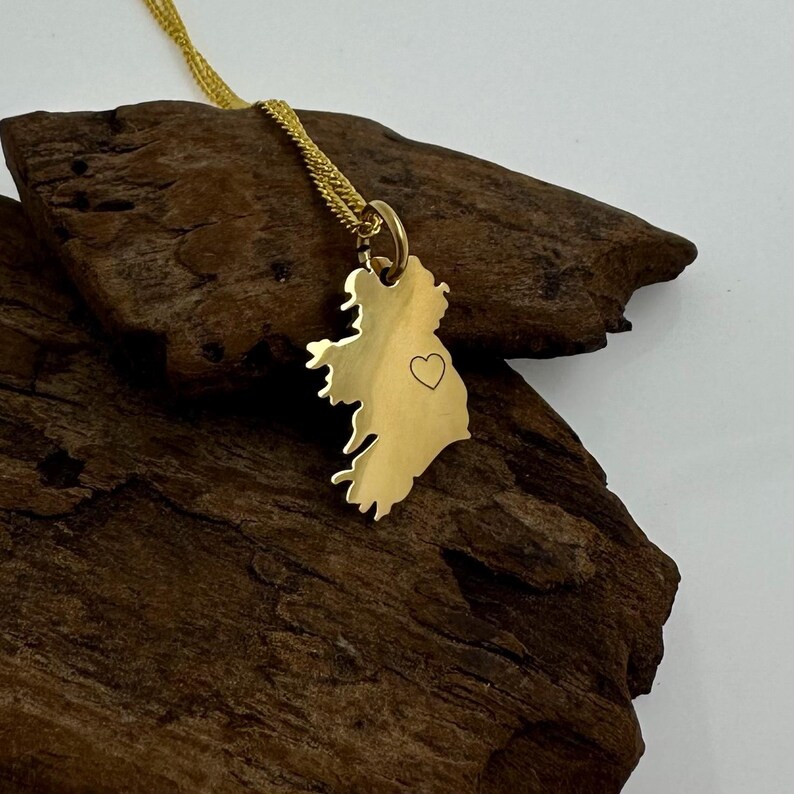Bestseller 18K Vergoldete Irland Karte Halskette Bild 5