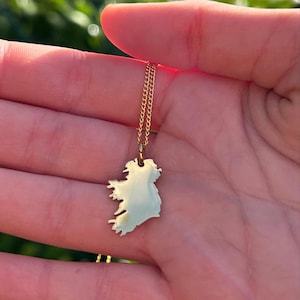 Bestseller 18K Vergoldete Irland Karte Halskette Bild 4