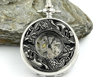 Mechanical Pocket Watch with Kells Design