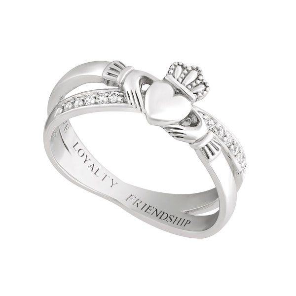 Bague Claddagh Femme | Bague baiser | Bague en argent | Bijoux irlandais | Cadeau Irlande | Cadeau pour elle