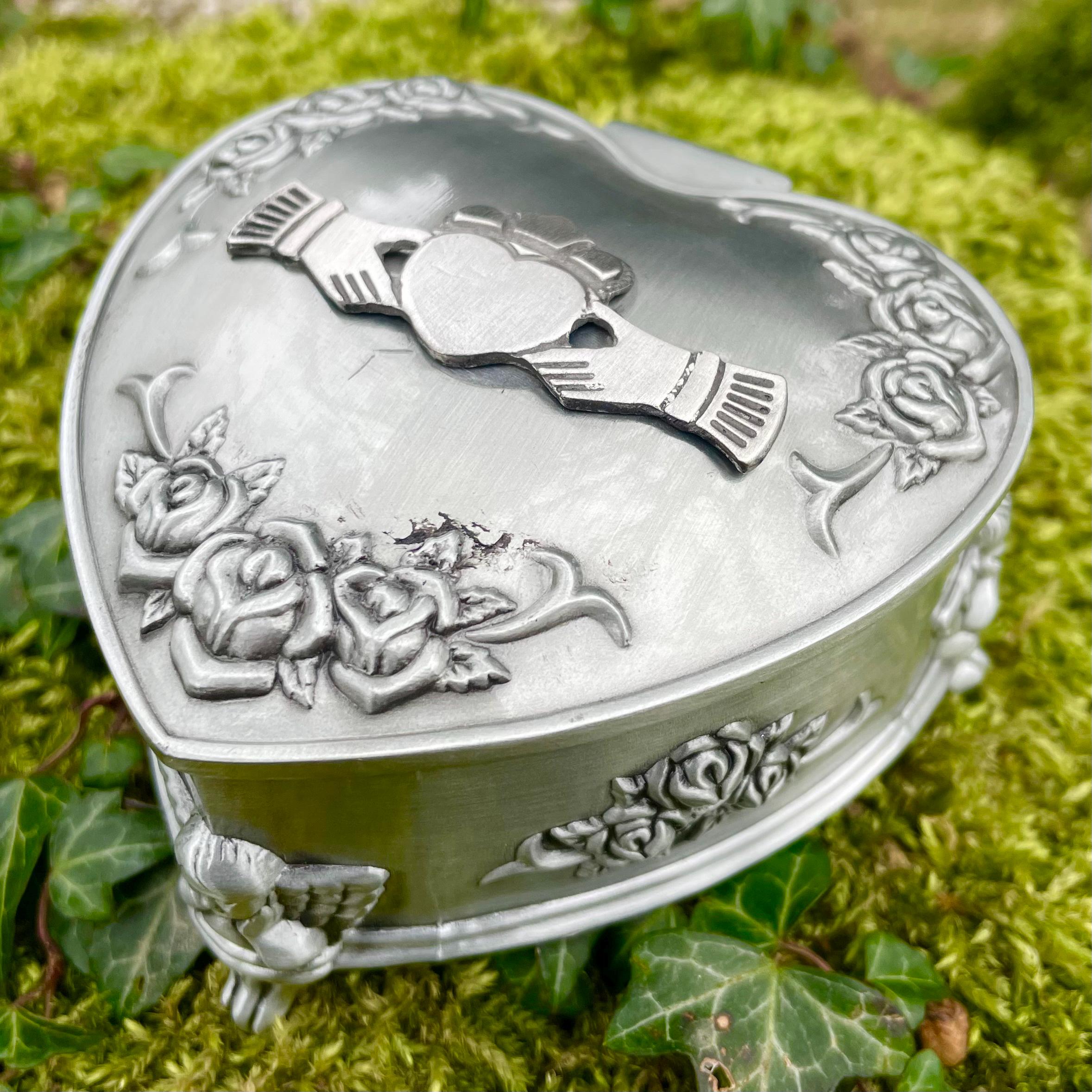 Jewelry Box in Pewter | Heart Shape box