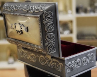 Vintage Jewelry Box | Pewter Jewellery Box