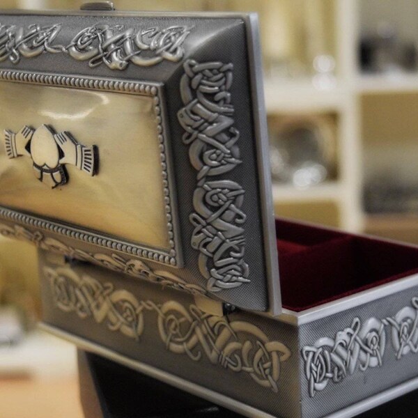 Vintage Jewelry Box | Pewter Jewellery Box