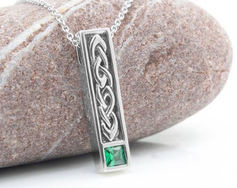 Irish Necklace with Emerald | Celtic Necklace