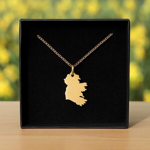 Bestseller 18K Vergoldete Irland Karte Halskette Bild 3